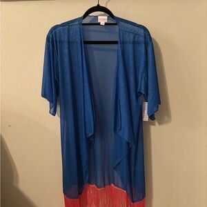 LuLaRoe Sheer Blue Cover-Up